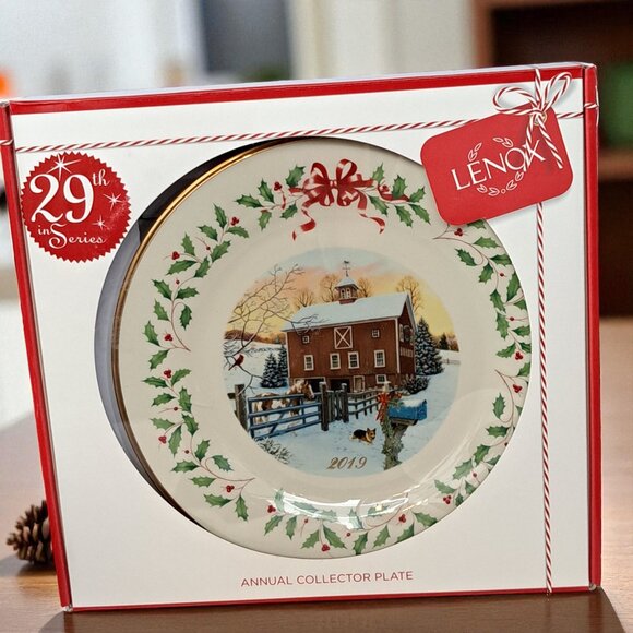 Lenox HOLIDAY ANNUAL CHRISTMAS PLATE Collector Plate 2019 29th Anniversary - Picture 1 of 11